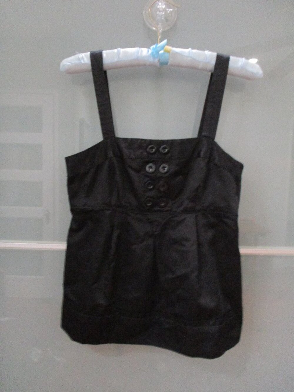 Marc by Marc Jacobs Black Satin Effect Tank Top